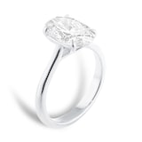 Mappin & Webb Platinum 3.00cttw Oval Cut Lab Grown Diamond Solitaire Engagement Ring