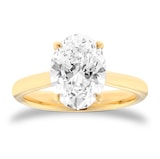 Mappin & Webb 18ct Yellow Gold 3.00cttw Oval Cut Lab Grown Diamond Solitaire Engagement Ring