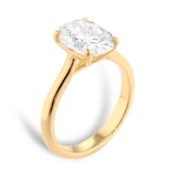 Mappin & Webb 18ct Yellow Gold 3.00cttw Oval Cut Lab Grown Diamond Solitaire Engagement Ring