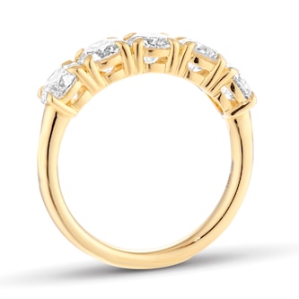 Mappin & Webb 18ct Yellow Gold 2.00cttw Round Brilliant Cut Lab Grown Diamond Five Stone Ring Mappin & Webb 18ct Yellow Gold 2.00cttw Round Brilliant Cut Lab Grown Diamond Five Stone Ring
