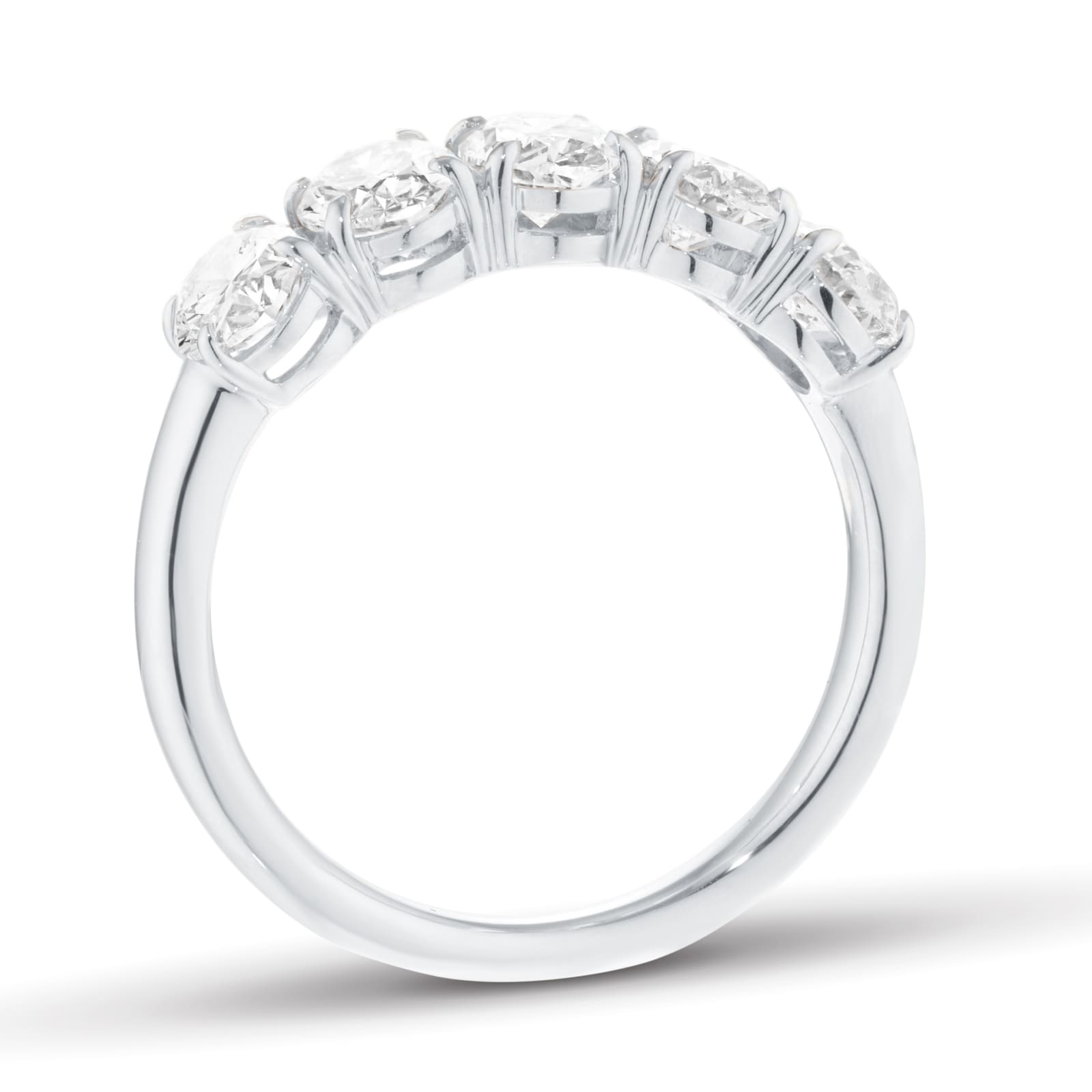 Mappin & Webb Platinum 2.00cttw Oval Cut Lab Grown Diamond Five Stone Ring Mappin & Webb Platinum 2.00cttw Oval Cut Lab Grown Diamond Five Stone Ring