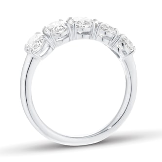 Mappin & Webb Platinum 2.00cttw Oval Cut Lab Grown Diamond Five Stone Ring Mappin & Webb Platinum 2.00cttw Oval Cut Lab Grown Diamond Five Stone Ring