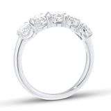 Mappin & Webb Platinum 2.00cttw Oval Cut Lab Grown Diamond Five Stone Ring