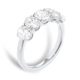 Mappin & Webb Platinum 2.00cttw Oval Cut Lab Grown Diamond Five Stone Ring