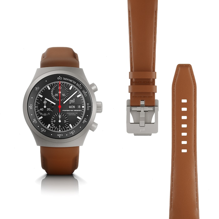Porsche Design Chronograph 1 – All Titanium Numbered Edition With Leather Strap