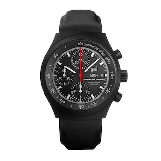 Porsche Design Chronograph 1 – All Black Numbered Edition With Leather Strap