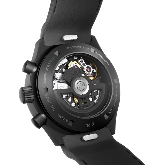 Porsche Design Chronograph 1 – All Black Numbered Edition With Leather Strap
