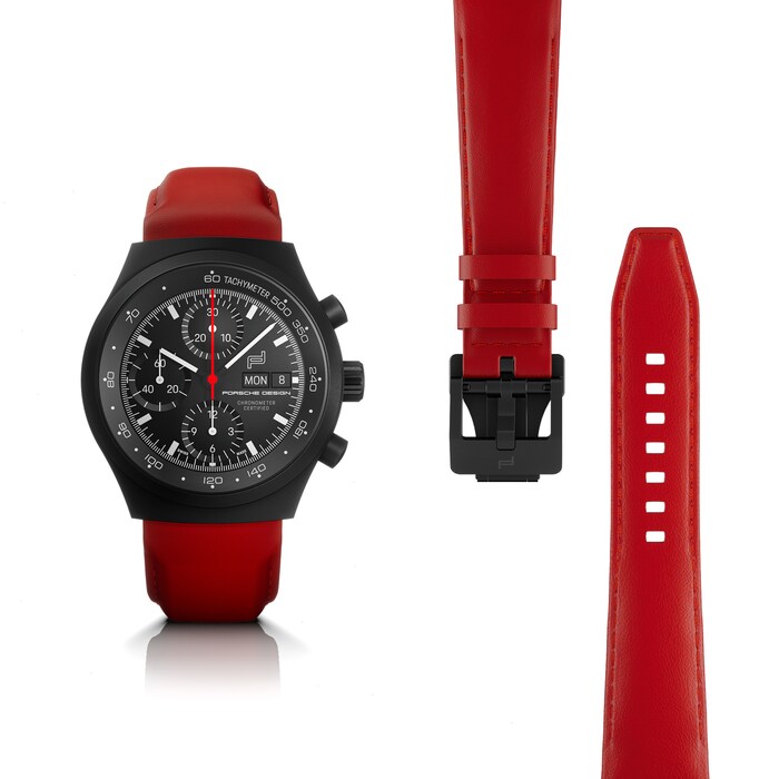 Porsche Design Chronograph 1 – All Black Numbered Edition With Leather Strap