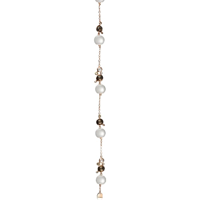 Damiani Brown Diamond Smokey Quartz and Pearl Bracelet