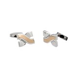 Damiani Baci 18ct Rose Gold and Silver Cufflinks