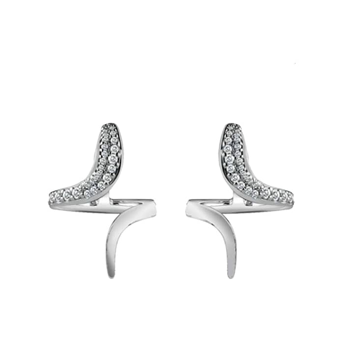 Damiani 18ct White Gold 0.61cttw Diamond Eden Earrings