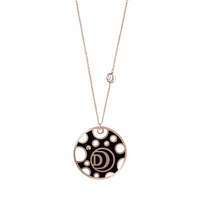 Damiani 18ct Rose Gold and Black Ceramic Double Face Necklace