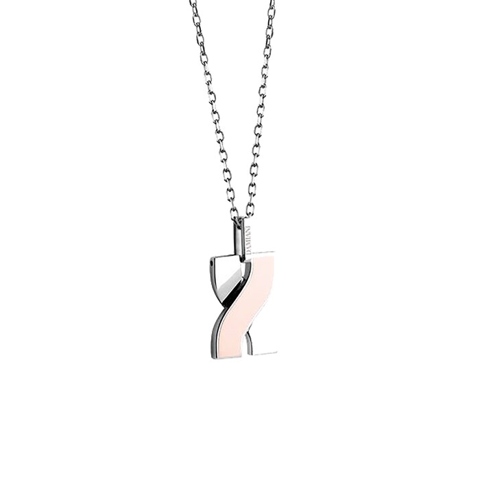Damiani 18ct Rose Gold and Silver Baci Necklace