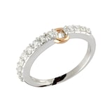 Damiani Starlight 18ct White Gold 0.42cttw Diamond Ring - Ring Size N.5