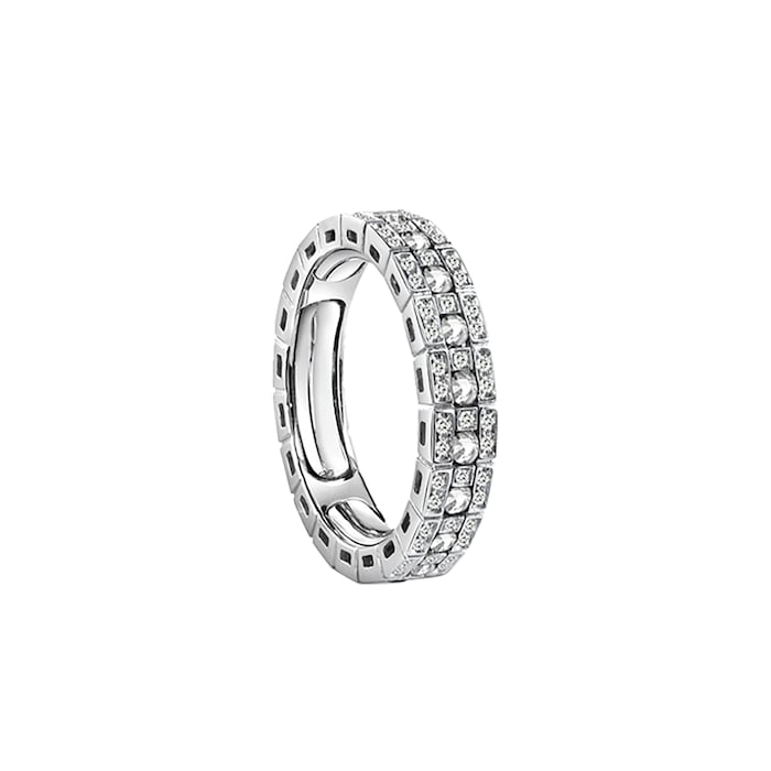 Damiani Belle Epoque 18ct White Gold 0.80cttw Diamond Ring - Ring Size O