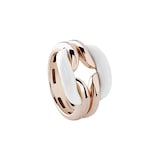 Damiani D-Lace 18ct Rose Gold Diamond and Agate Ring - Ring Size M.5