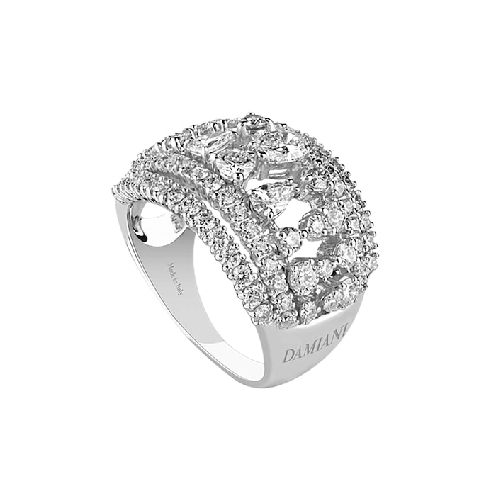 Damiani Regina Cleopatra 18ct White Gold 2.49cttw Diamond Ring - Ring Size O