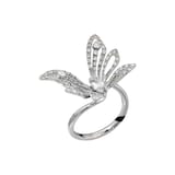 Damiani Butterfly Baby 18ct White Gold 0.78cttw Diamond Ring - Ring Size M