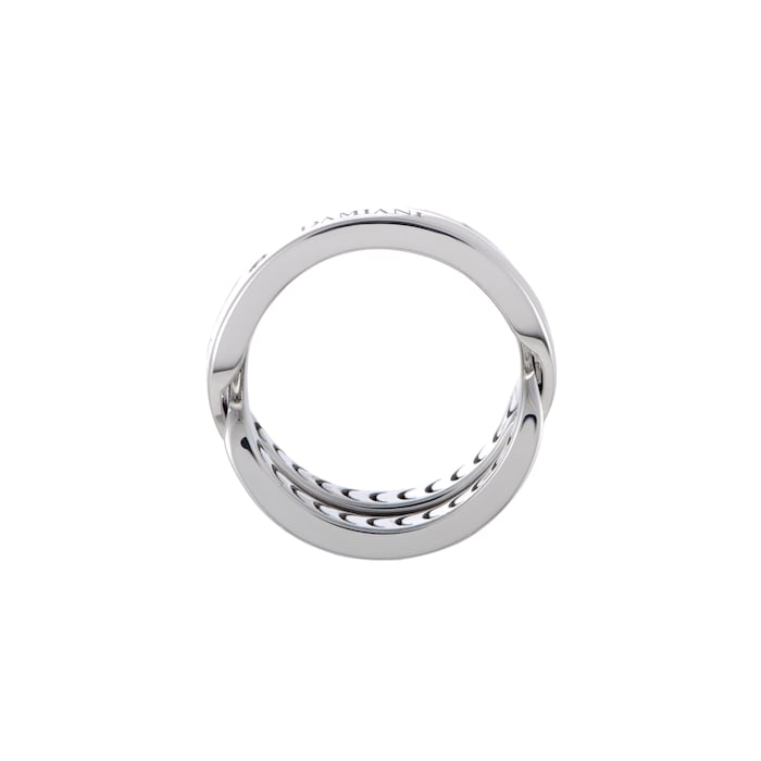 Damiani Baci 18ct White Gold 0.01ct Diamond Ring - Ring Size I