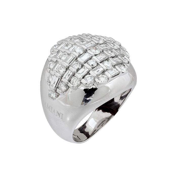 Damiani Bamboo 18ct White Gold 2.88cttw Diamond Ring - Ring Size M