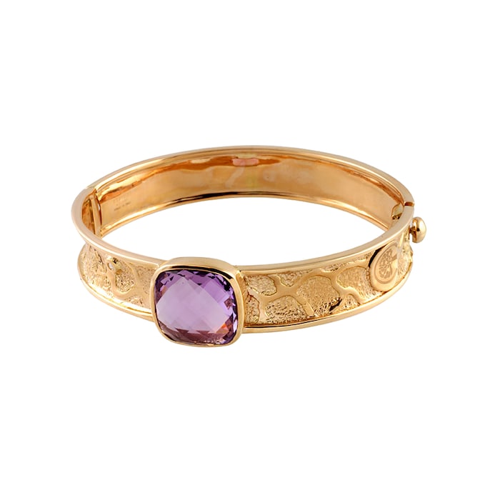 Damiani Exacliber 18ct Rose Gold Diamond and Amethyst Bangle