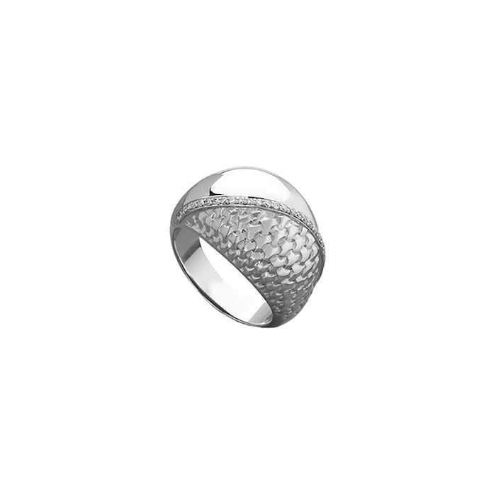 Di Modolo Ricamo Silver and 0.14cttw Diamond Set Ring - Ring Size M