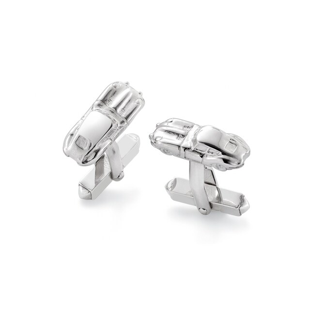 Mappin & Webb E-Type Jaguar Sterling Silver Cufflinks