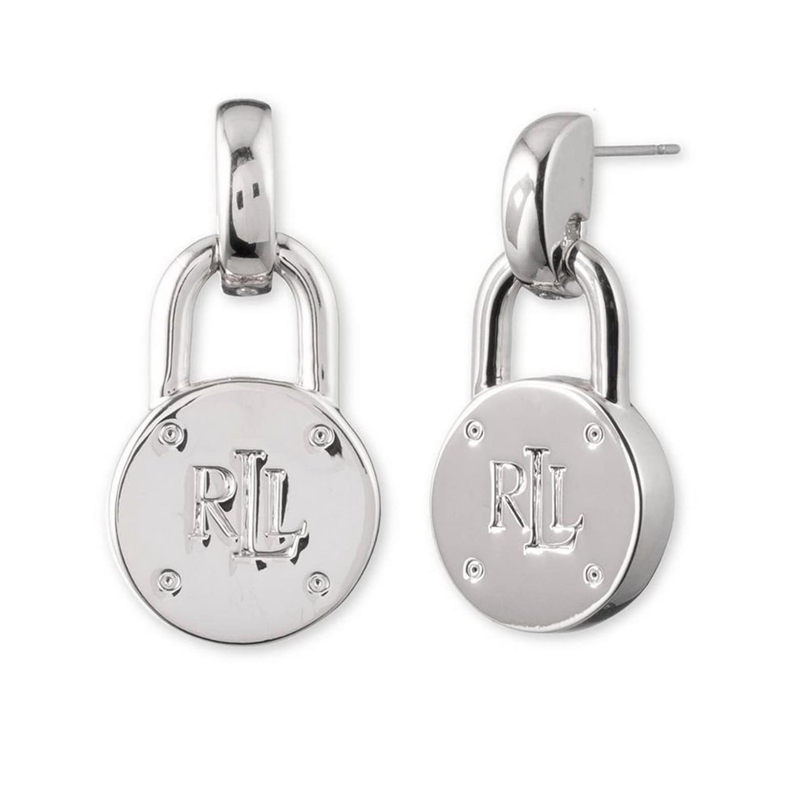 Lauren By Ralph Lauren Lauren By Ralph Lauren Sterling Silver Padlock Drop Earrings