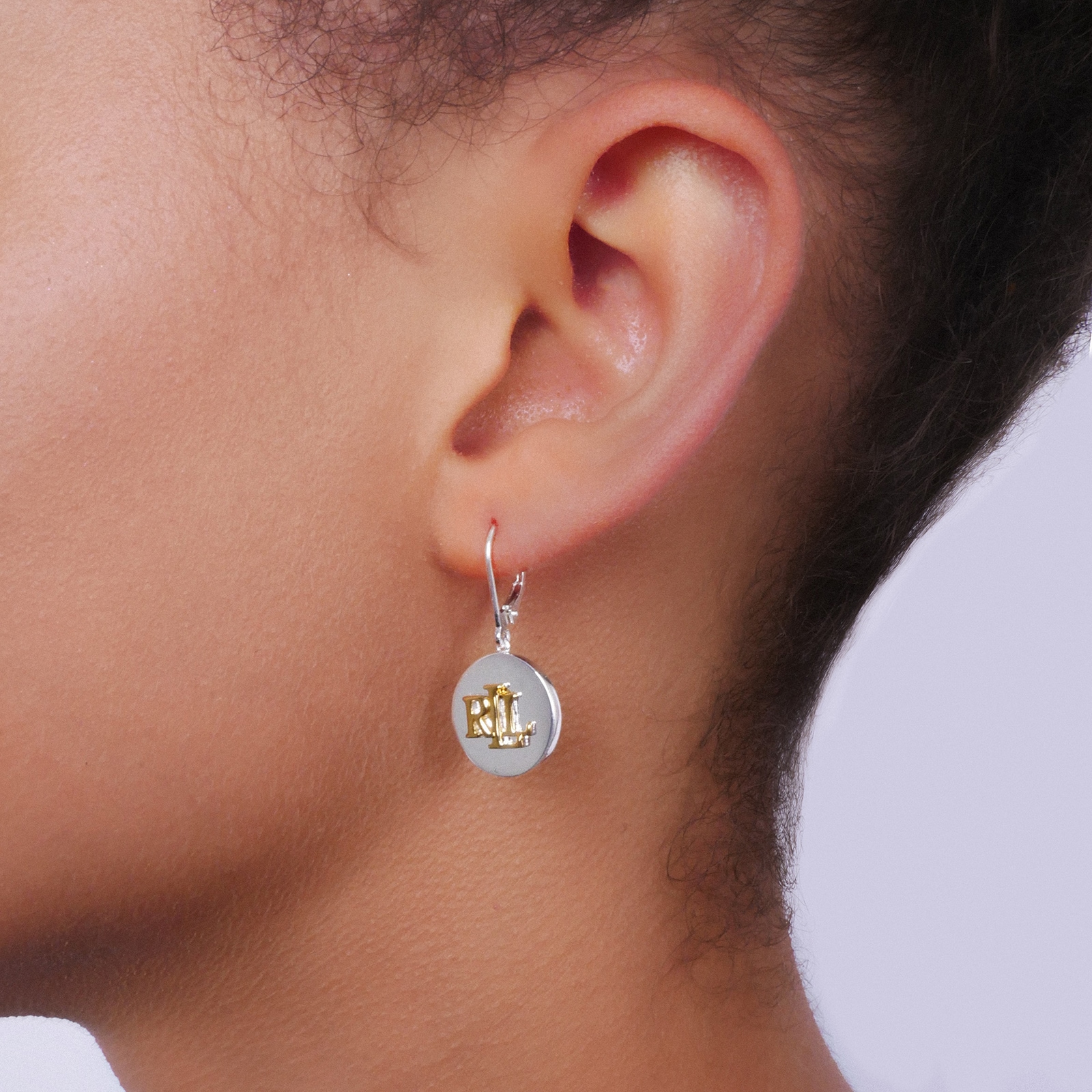 Lauren By Ralph Lauren Lauren By Ralph Lauren Sterling Silver Two Tone Drop Earrings