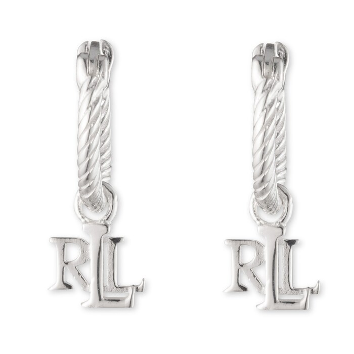 Lauren By Ralph Lauren Lauren By Ralph Lauren Sterling Silver Rope Huggie Drop Earrings