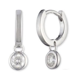 37040105 - Lauren By Ralph Lauren Sterling Silver Cubic Zirconia Drop Earrings
