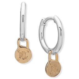 37040106 - Lauren By Ralph Lauren Sterling Silver Two Toned Drop Earrings