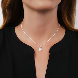 Lauren By Ralph Lauren Lauren By Ralph Lauren Sterling Silver Diamond Padlock Pendant