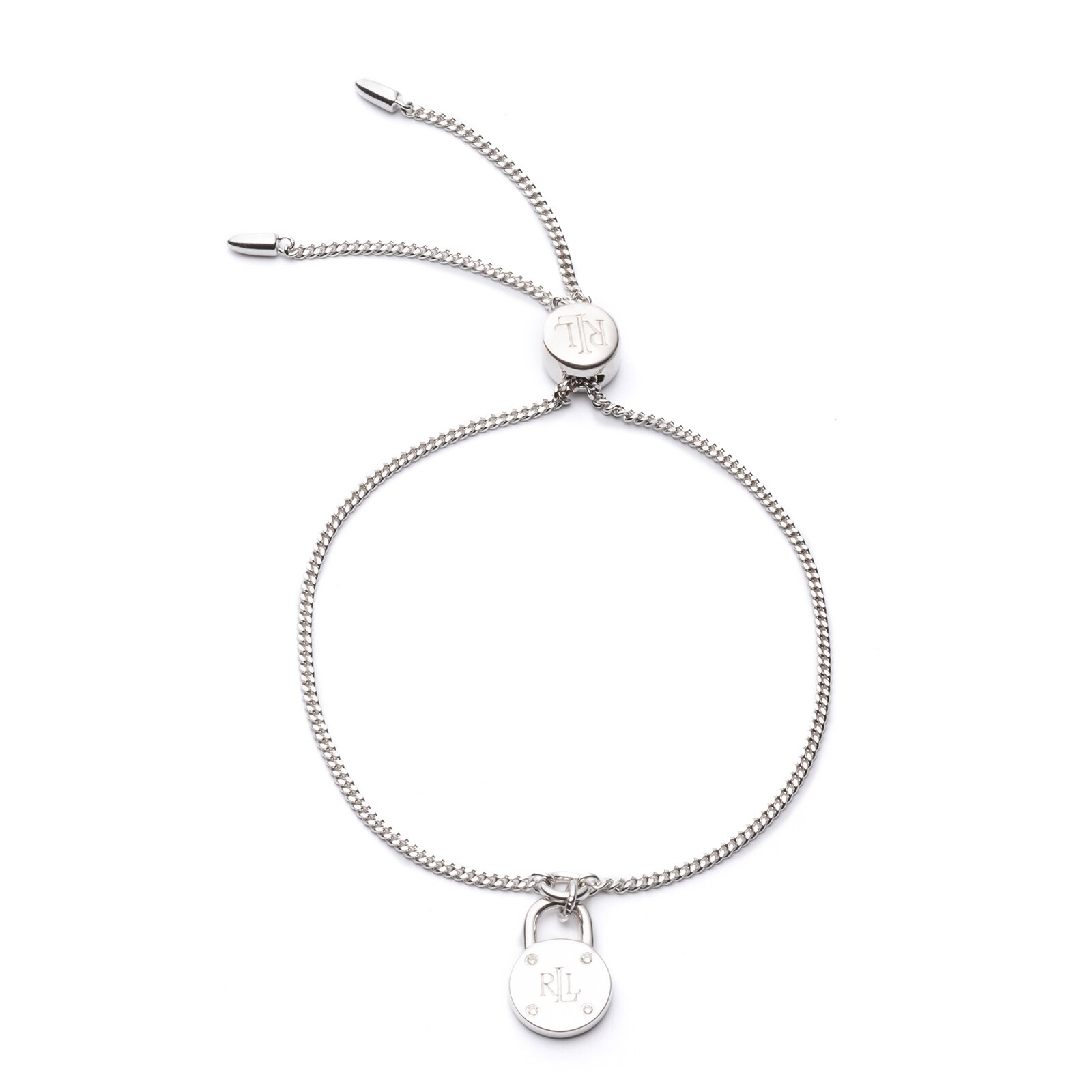 Lauren By Ralph Lauren Lauren By Ralph Lauren Sterling Silver Diamond Padlock Slider Bracelet Lauren By Ralph Lauren Lauren By Ralph Lauren Sterling Silver Diamond Padlock Slider Bracelet