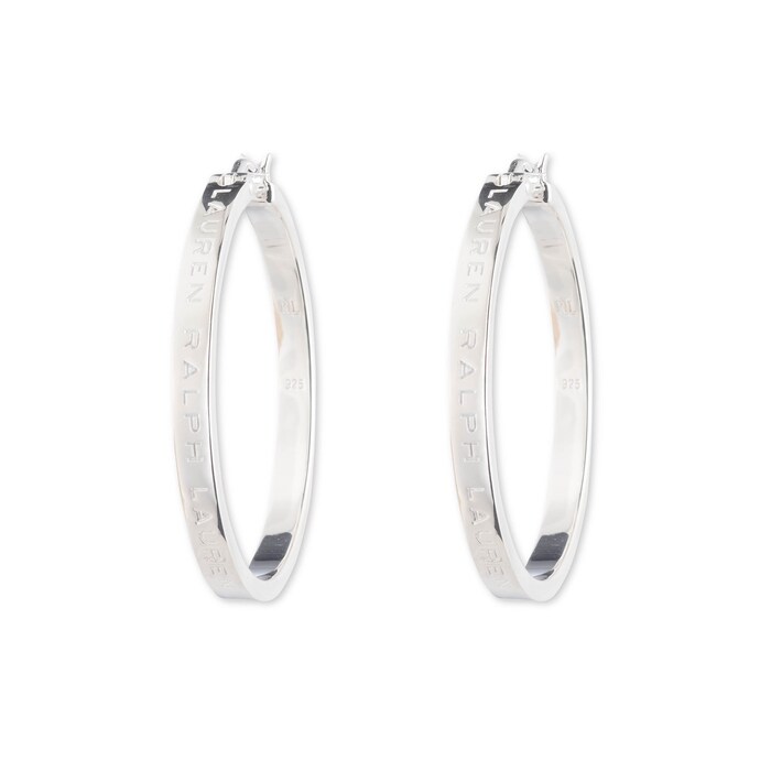 Lauren By Ralph Lauren Lauren By Ralph Lauren Silver 30mm Hoop Earrings