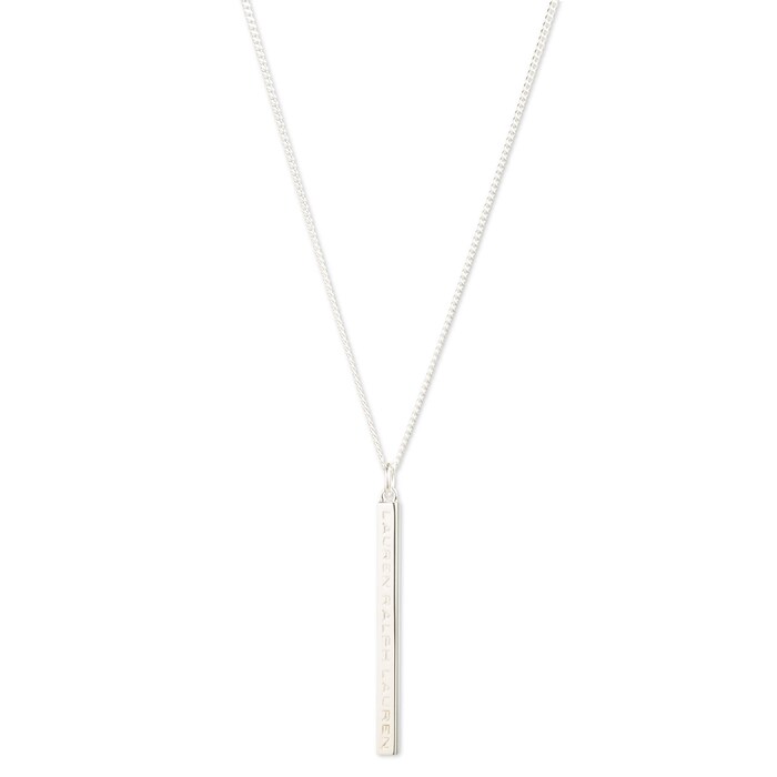 Lauren By Ralph Lauren Lauren By Ralph Lauren Silver 15 Inch Logo Bar Pendant