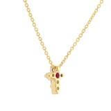 Roberto Coin Tiny Treasures 18ct Yellow Gold 0.11ct Diamond Cross Necklace