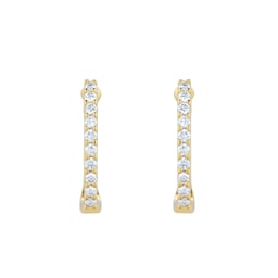 37050096 - Perfect Diamond Hoop® 18ct Yellow Gold 0.20ct Diamond Huggie Hoop Earrings