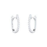 Roberto Coin The Perfect Diamond Hoop® 18ct White Gold 0.20ct Diamond Huggie Hoop Earrings