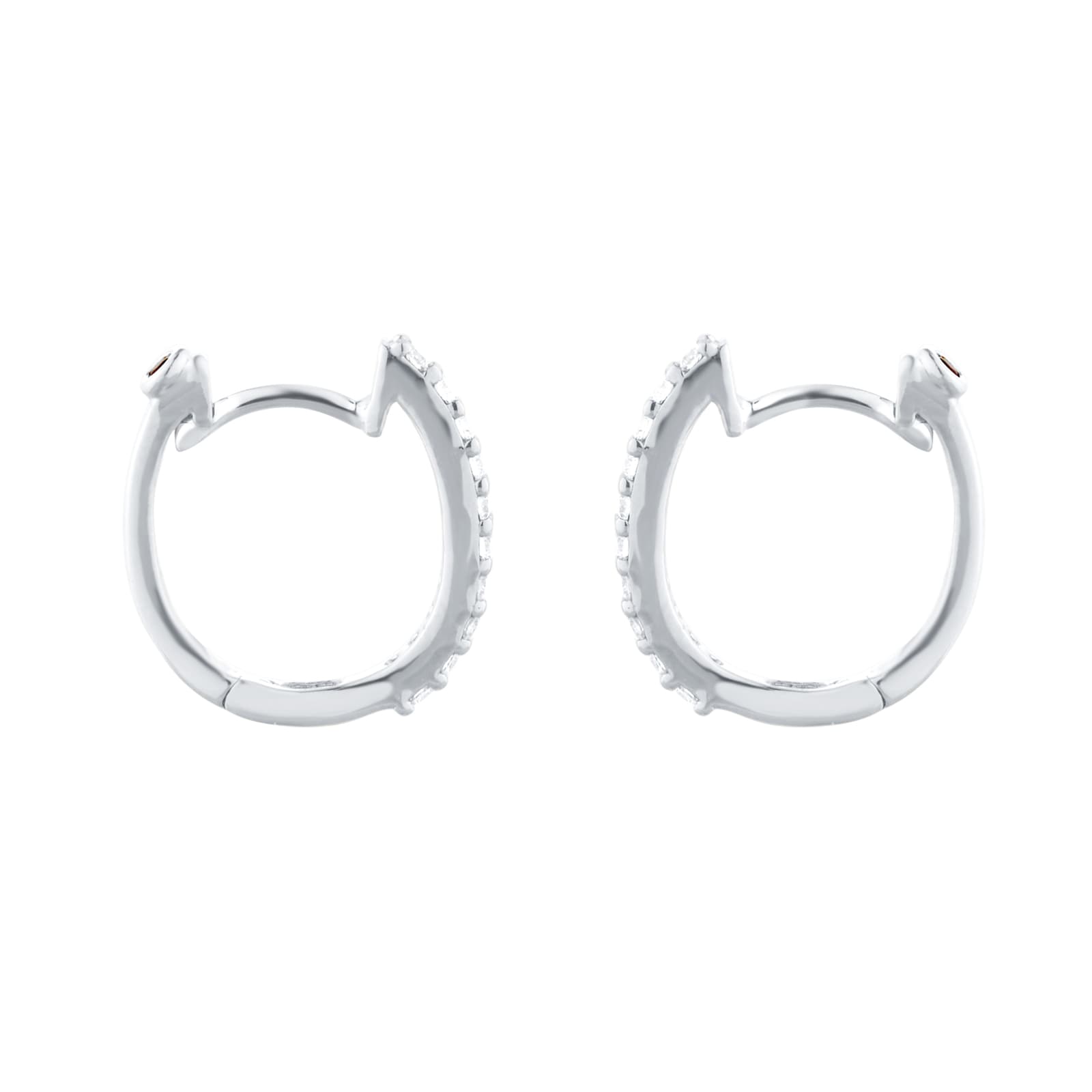 Roberto Coin The Perfect Diamond Hoop 18ct White Gold 0.20ct Diamond Huggie Hoop Earrings Roberto Coin The Perfect Diamond Hoop 18ct White Gold 0.20ct Diamond Huggie Hoop Earrings