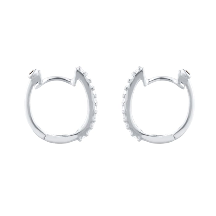 Roberto Coin The Perfect Diamond Hoop® 18ct White Gold 0.20ct Diamond Huggie Hoop Earrings