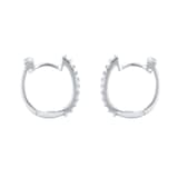Roberto Coin The Perfect Diamond Hoop® 18ct White Gold 0.20ct Diamond Huggie Hoop Earrings