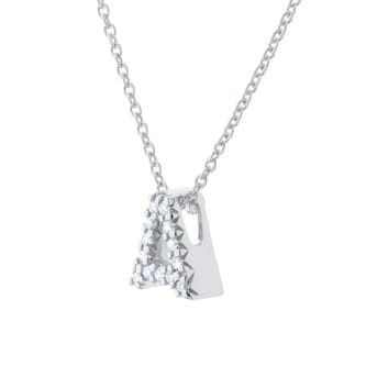 Roberto Coin Tiny Treasures 18ct White Gold 0.06ct Love Letter A Necklace Roberto Coin Tiny Treasures 18ct White Gold 0.06ct Love Letter A Necklace