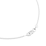 Roberto Coin Tiny Treasures 18ct White Gold 0.08ct Love Letter M Necklace