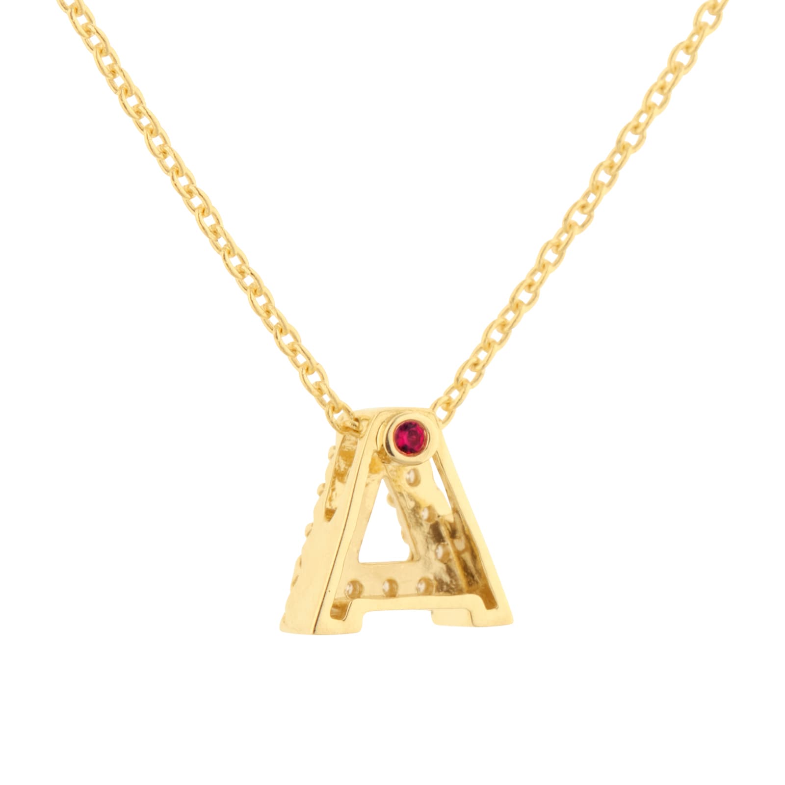 Roberto Coin Tiny Treasures 18ct Yellow Gold 0.06ct Love Letter A Necklace Roberto Coin Tiny Treasures 18ct Yellow Gold 0.06ct Love Letter A Necklace