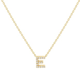 Roberto Coin Tiny Treasures 18ct Yellow Gold 0.06ct Love Letter E Necklace