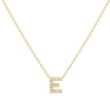 Roberto Coin Tiny Treasures 18ct Yellow Gold 0.06ct Love Letter E Necklace