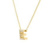 Roberto Coin Tiny Treasures 18ct Yellow Gold 0.06ct Love Letter E Necklace