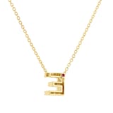 Roberto Coin Tiny Treasures 18ct Yellow Gold 0.06ct Love Letter E Necklace