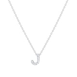 Roberto Coin Tiny Treasures 18ct White Gold 0.04ct Love Letter J Necklace